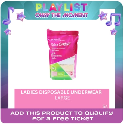 WATSONS - Disposable Underwear Pure Cotton Ladies Large 5s