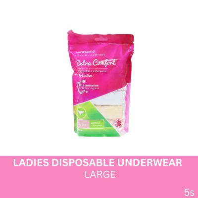 WATSONS Disposable Underwear Pure Cotton Ladies Large 5s