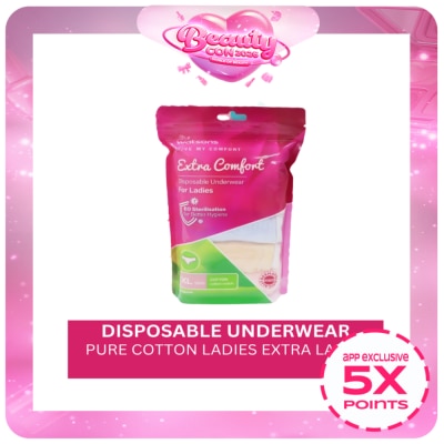 WATSONS - Disposable Underwear Pure Cotton Ladies Extra Large 5s