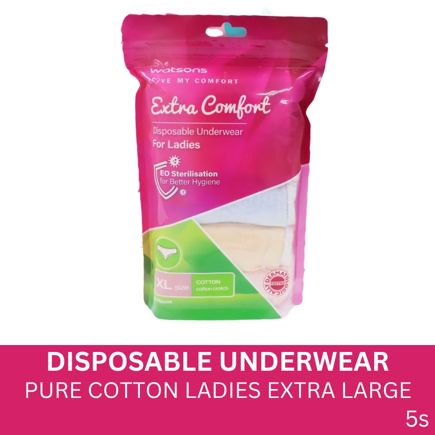 Disposable Underwear Pure Cotton Ladies Extra Large 5s