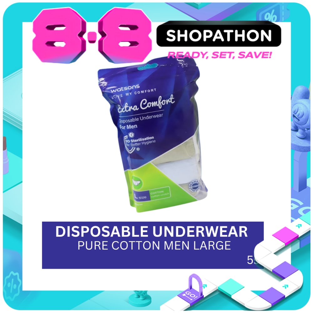Disposable Underwear Pure Cotton Men Large 5s image