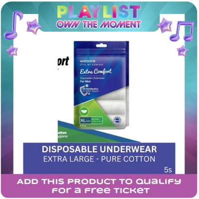 WATSONS - Disposable Underwear Pure Cotton Men Extra Large 5s