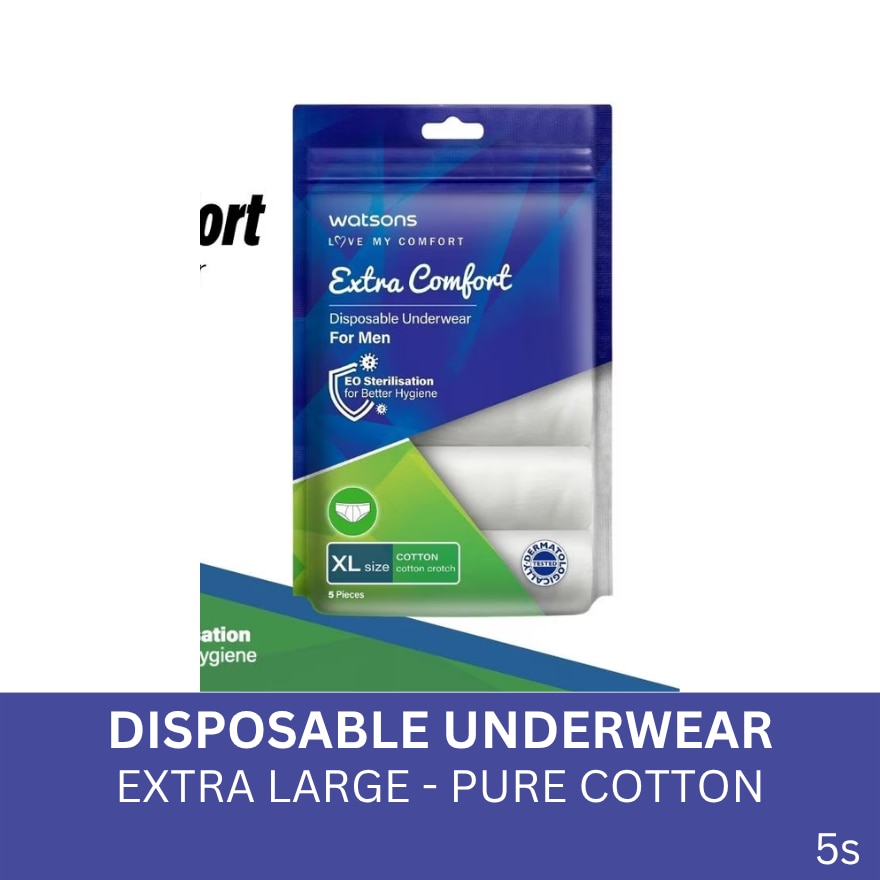 Disposable Underwear Pure Cotton Men Extra Large 5s