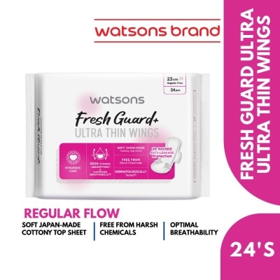 WATSONS Ultra Thin Wings Soft Dry 23.5cm 24pcs