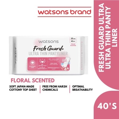 WATSONS Ultra Thin Pantyliner Cottony Soft 15cm 40pcs