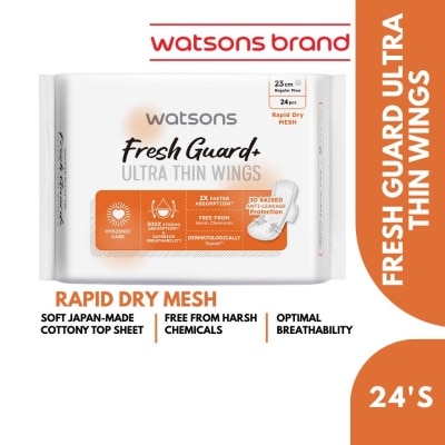 WATSONS Love My Comfy Care Ultra Thin Wings Soft Dry 23.5cm 24 pieces