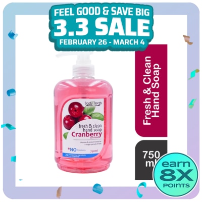 BODY TREATS Cranberry Hand Soap 750ml