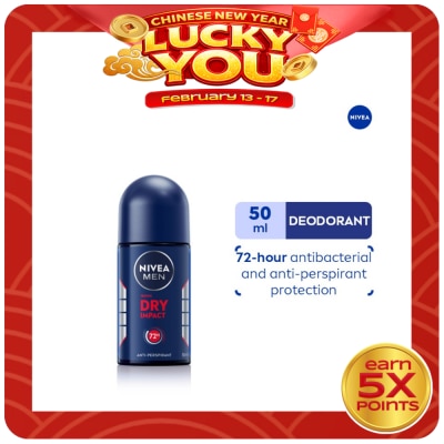 NIVEA Men Deodorant Dry Impact Anti-Perspirant Roll-on 50ml