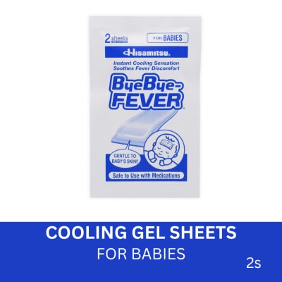 BYE BYE FEVER Cooling Gel Sheets for Babies x 2 Sheets