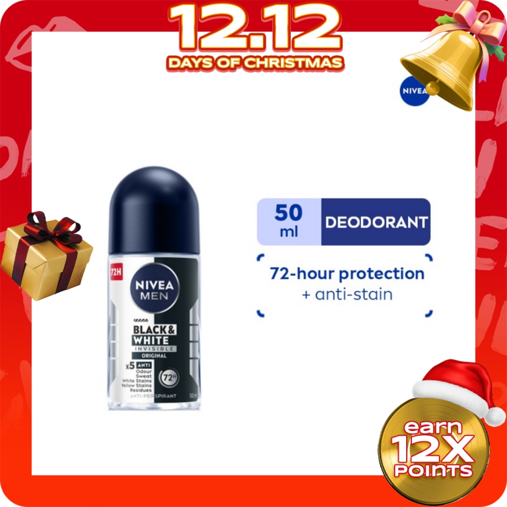 Men Deodorant Black & White Original Anti-Perspirant Roll-on 50ml