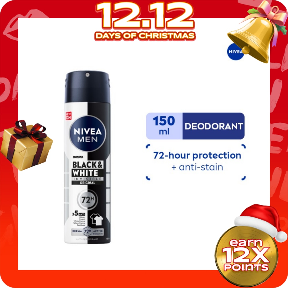 Men Deodorant Black & White Original Anti-Perspirant Spray 150ml