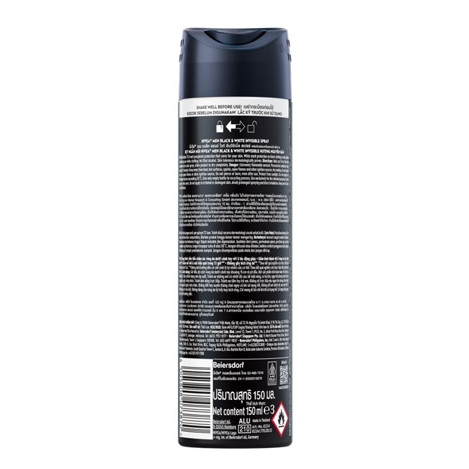 Men Deodorant Black & White Original Anti-Perspirant Spray 150ml