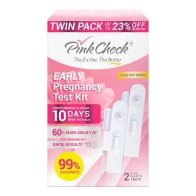 PINKCHECK Cassette Early Pregnancy Test Kit 2s