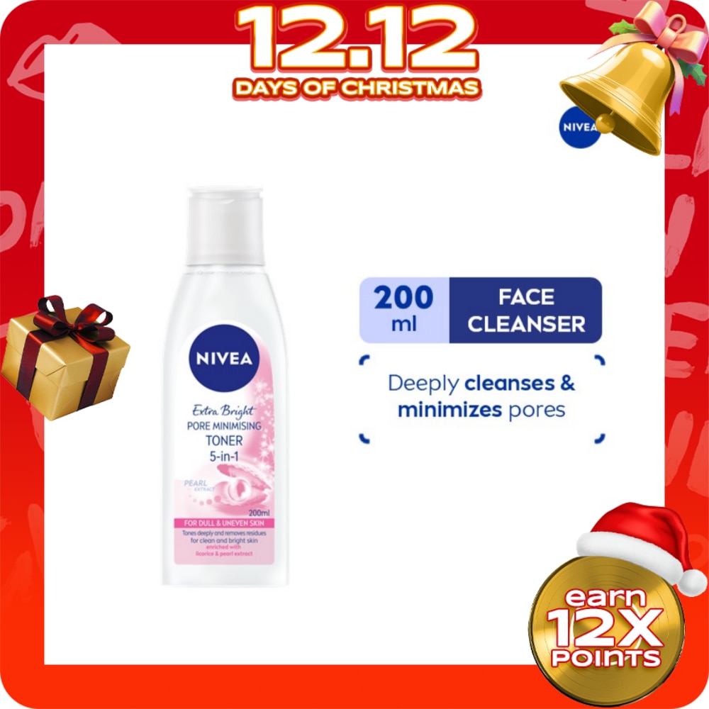 NIVEA Extra Bright 5-in-1 Pore Minimising Toner 200ml