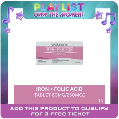 WATSONS GENERICS - WATSONS GENERICS Iron + Folic Acid 1 Tablet