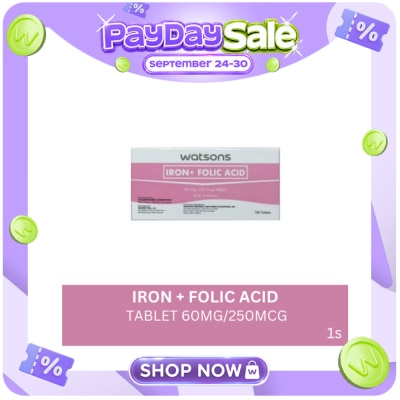 WATSONS GENERICS WATSONS GENERICS Iron + Folic Acid 1 Tablet image