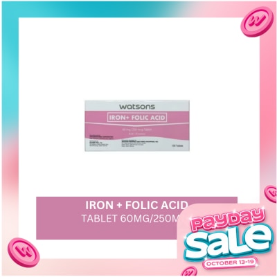 WATSONS GENERICS WATSONS GENERICS Iron + Folic Acid 1 Tablet image
