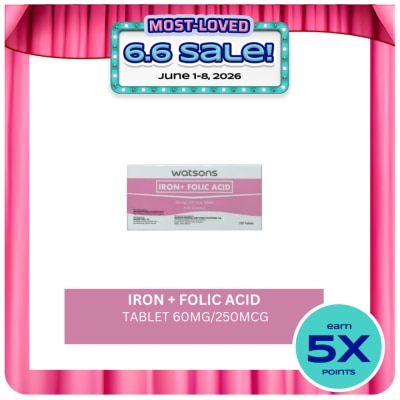 WATSONS GENERICS - WATSONS GENERICS Iron + Folic Acid 1 Tablet