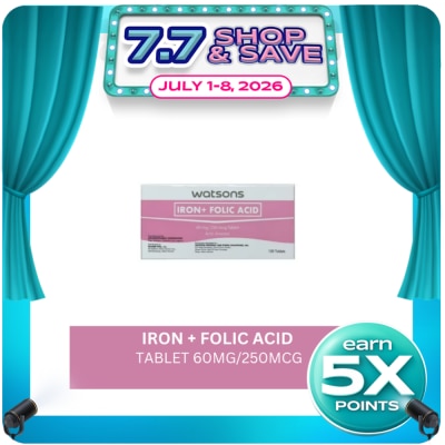 WATSONS GENERICS - WATSONS GENERICS Iron + Folic Acid 1 Tablet
