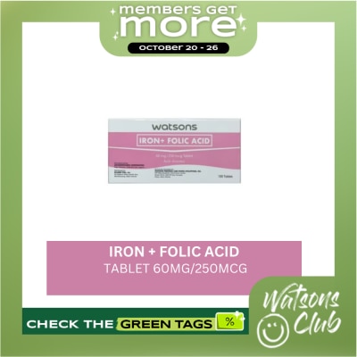 WATSONS GENERICS WATSONS GENERICS Iron + Folic Acid 1 Tablet image