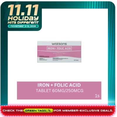 WATSONS GENERICS WATSONS GENERICS Iron + Folic Acid 1 Tablet image
