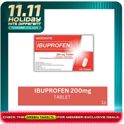 WATSONS GENERICS WATSONS GENERICS Ibuprofen 200mg Tablet Sold Per Piece image