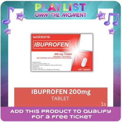 WATSONS GENERICS - WATSONS GENERICS Ibuprofen 200mg Tablet - Sold Per Piece (Expiry: Nov. 2027)