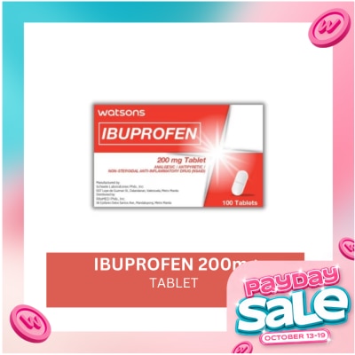WATSONS GENERICS WATSONS GENERICS Ibuprofen 200mg Tablet Sold Per Piece image