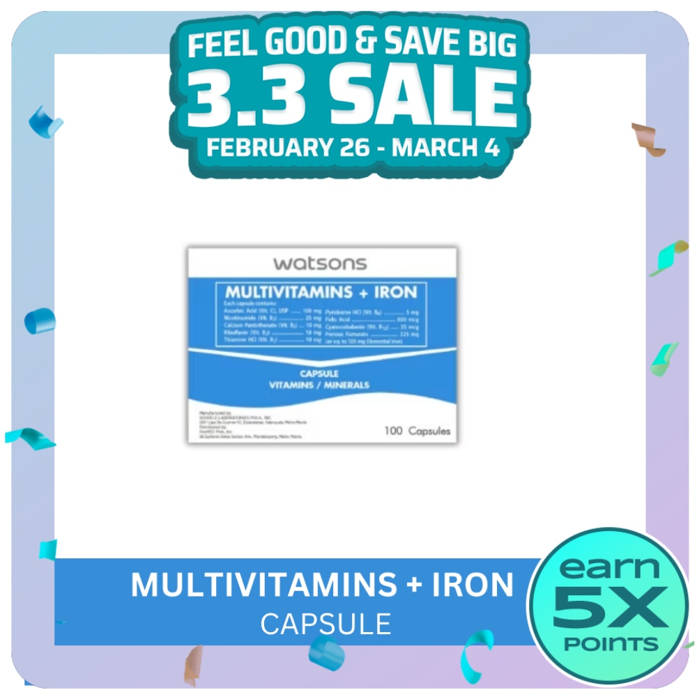 WATSONS GENERICS Multivitamins with Iron Sold Per Piece