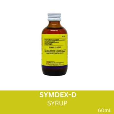 SYMDEX Paracetamol Phenylpropanolamine HCl Chlrophenamine maleate 125mg/6.25mg/0.5mg/5mL x 60mL
