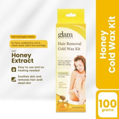 GLAMWORKS - Honey Hair Removal Cold Wax Kit 100g