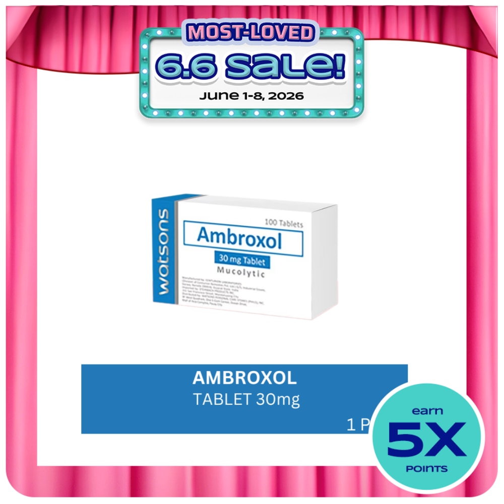 WATSONS GENERICS Ambroxol hydrochloride 30mg Sold Per Piece