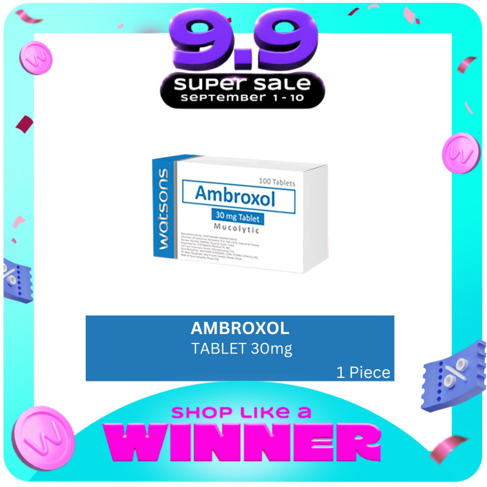 WATSONS GENERICS Ambroxol hydrochloride 30mg Sold Per Piece image
