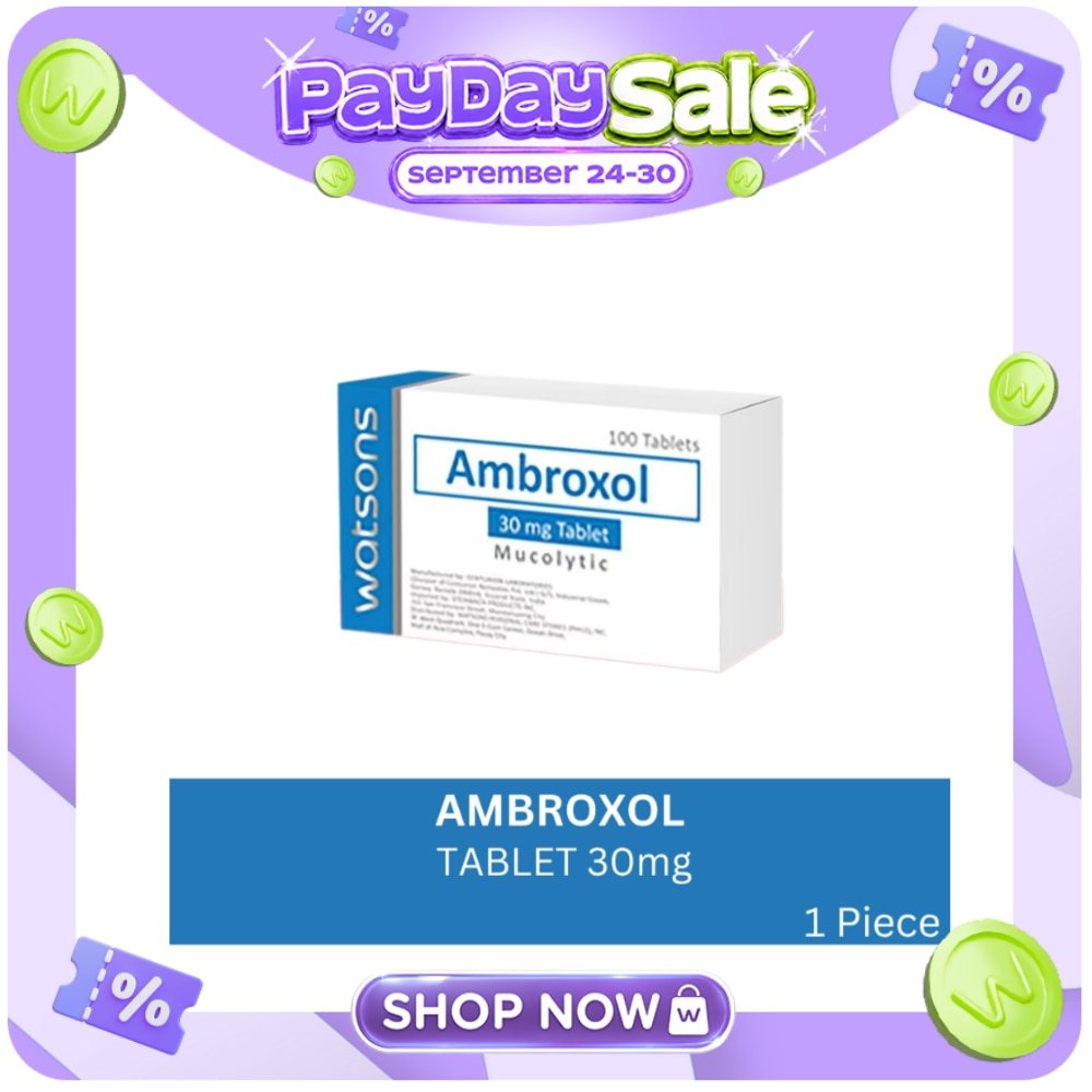 WATSONS GENERICS Ambroxol hydrochloride 30mg Sold Per Piece image
