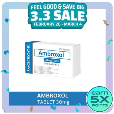 WATSONS GENERICS WATSONS GENERICS Ambroxol hydrochloride 30mg Sold Per Piece