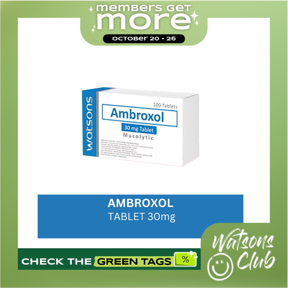 WATSONS GENERICS Ambroxol hydrochloride 30mg Sold Per Piece image