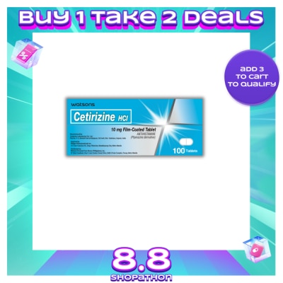 WATSONS GENERICS Cetirizine hydrochloride 10mg 1 Tablet