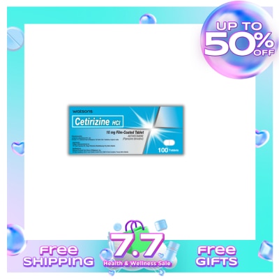 WATSONS GENERICS Cetirizine hydrochloride 10mg 1 Tablet