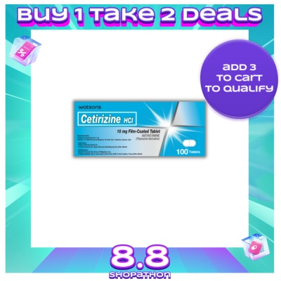 WATSONS GENERICS Cetirizine hydrochloride 10mg 1 Tablet