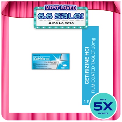 WATSONS GENERICS - WATSONS GENERICS Cetirizine hydrochloride 10mg Sold Per Piece