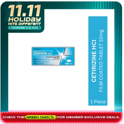 WATSONS GENERICS WATSONS GENERICS Cetirizine hydrochloride 10mg Sold Per Piece image