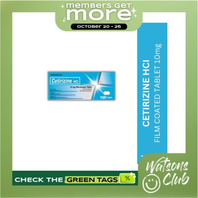 WATSONS GENERICS WATSONS GENERICS Cetirizine hydrochloride 10mg Sold Per Piece image