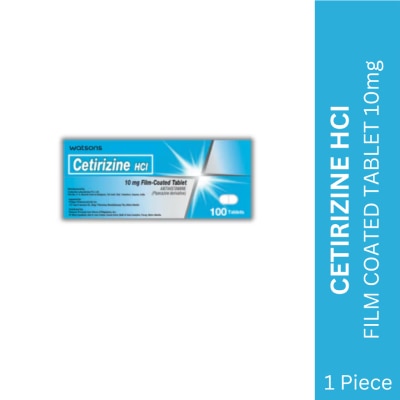 WATSONS GENERICS WATSONS GENERICS Cetirizine hydrochloride 10mg Sold Per Piece