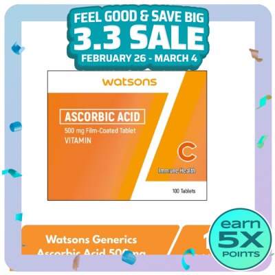 WATSONS GENERICS Ascorbic acid 500mg 1 Tablet