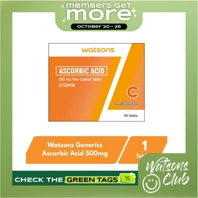 WATSONS GENERICS Ascorbic acid 500mg 1 Tablet image