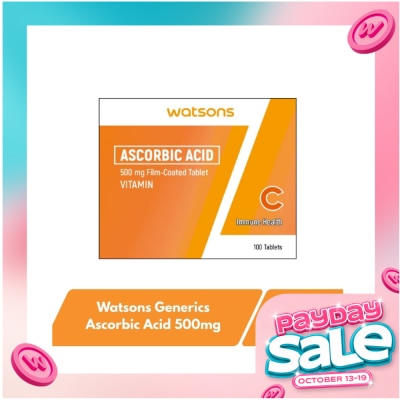 WATSONS GENERICS Ascorbic acid 500mg 1 Tablet image