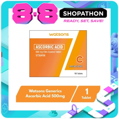 WATSONS GENERICS - Ascorbic acid 500mg 1 Tablet image
