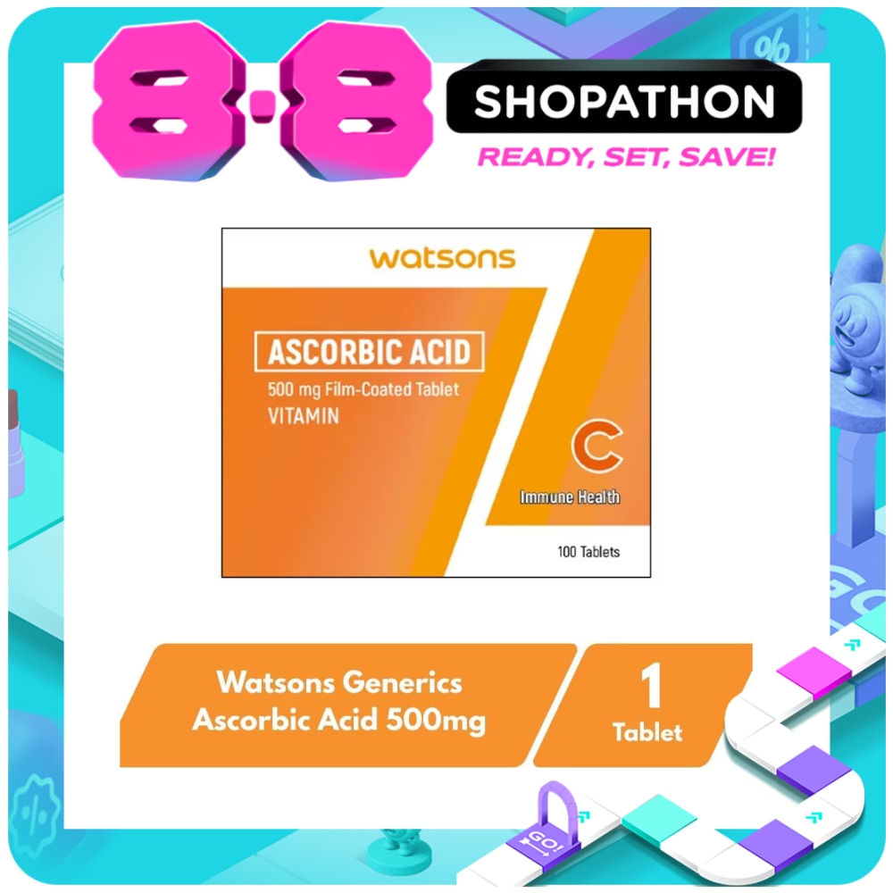 Ascorbic acid 500mg 1 Tablet image