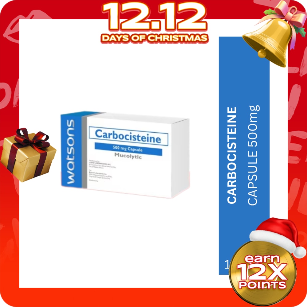 WATSONS GENERICS Carbocisteine 500mg Capsule Sold Per Piece