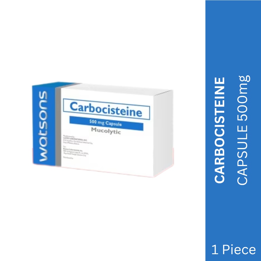WATSONS GENERICS Carbocisteine 500mg Capsule Sold Per Piece
